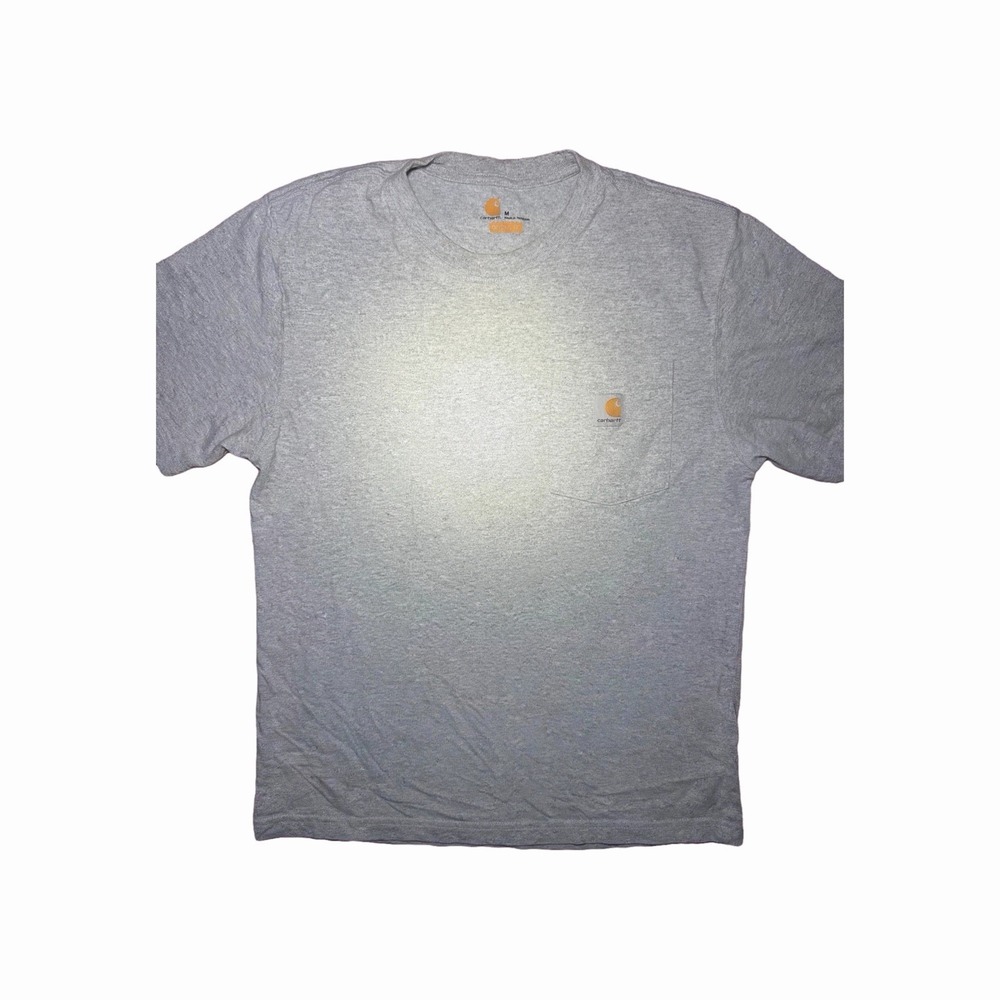 Carhartt Iconic K87 Pocket T-Shirt Loose Fit Tee Top Heather Gray Mens Size M